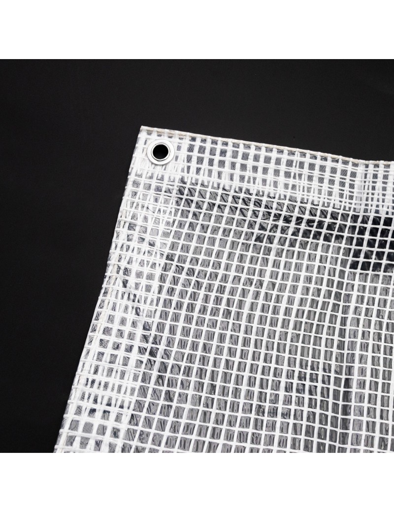 Bâche transparente indéchirable protection Transparente armée bache  plastique 220 g/m² 1x2M